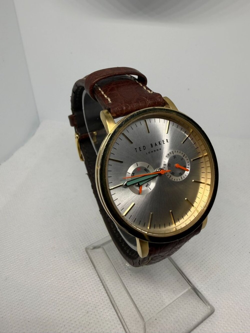 Ted Baker James TE50274008 Men's 42mm Silver Dial Multifunction Brown Watch - Picture 8 of 12
